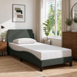 Grey Bed Frame with Headboard — Sleek and Supportive