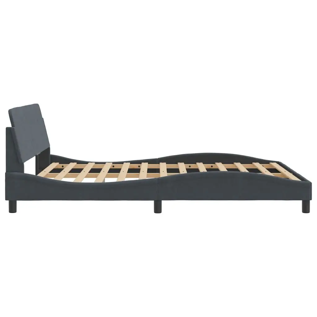 Grey Velvet Queen Bed Frame