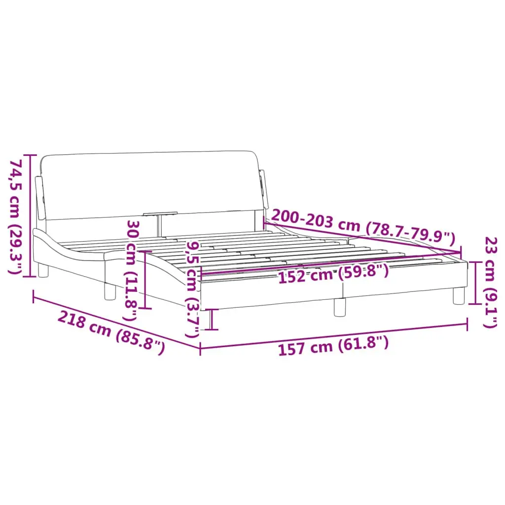 Grey Velvet Queen Bed Frame