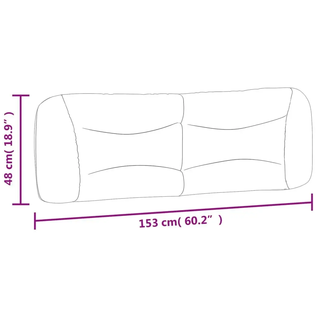Headboard Cushion Black Faux Leather 153cm Wall Mounted Bed Pillow Upholstered