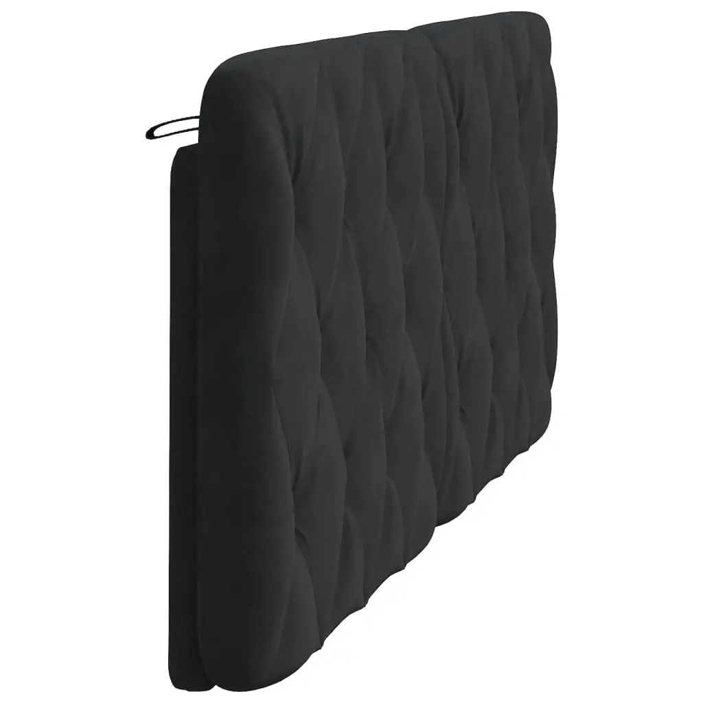 Headboard Cushion 180cm Black Velvet Upholstered Bed Pillow Wall Mount Back