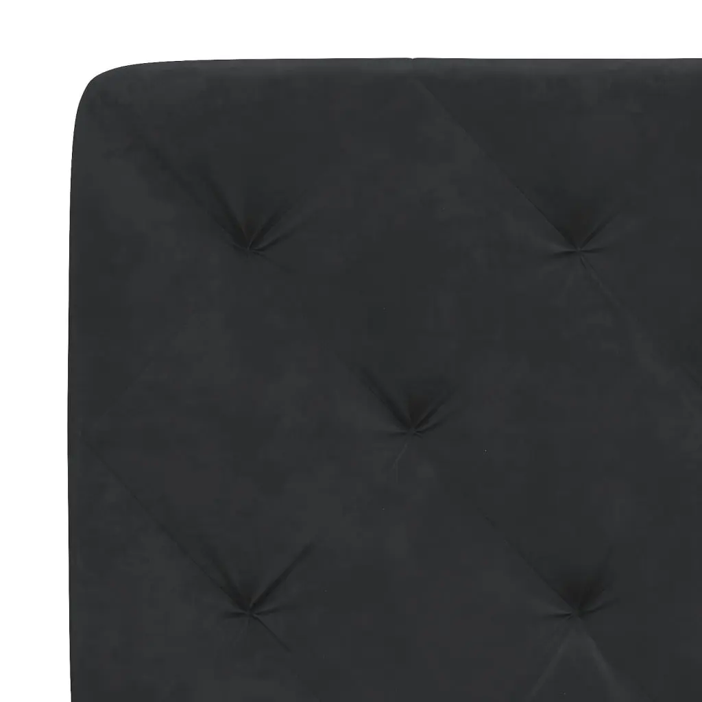 Headboard Cushion 180cm Black Velvet Upholstered Bed Pillow Wall Mount Back