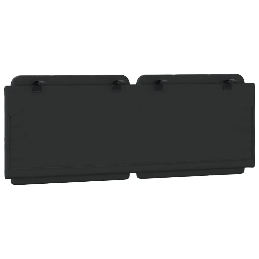 Headboard Cushion Black 137cm Wall Mounted Faux Leather Foam Filled