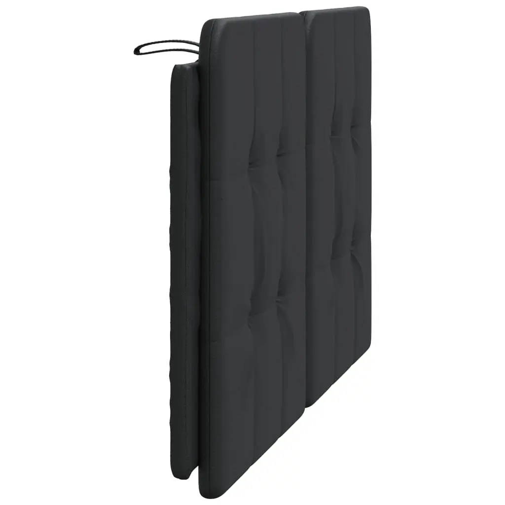 Headboard Cushion Black 137cm Wall Mounted Faux Leather Foam Filled