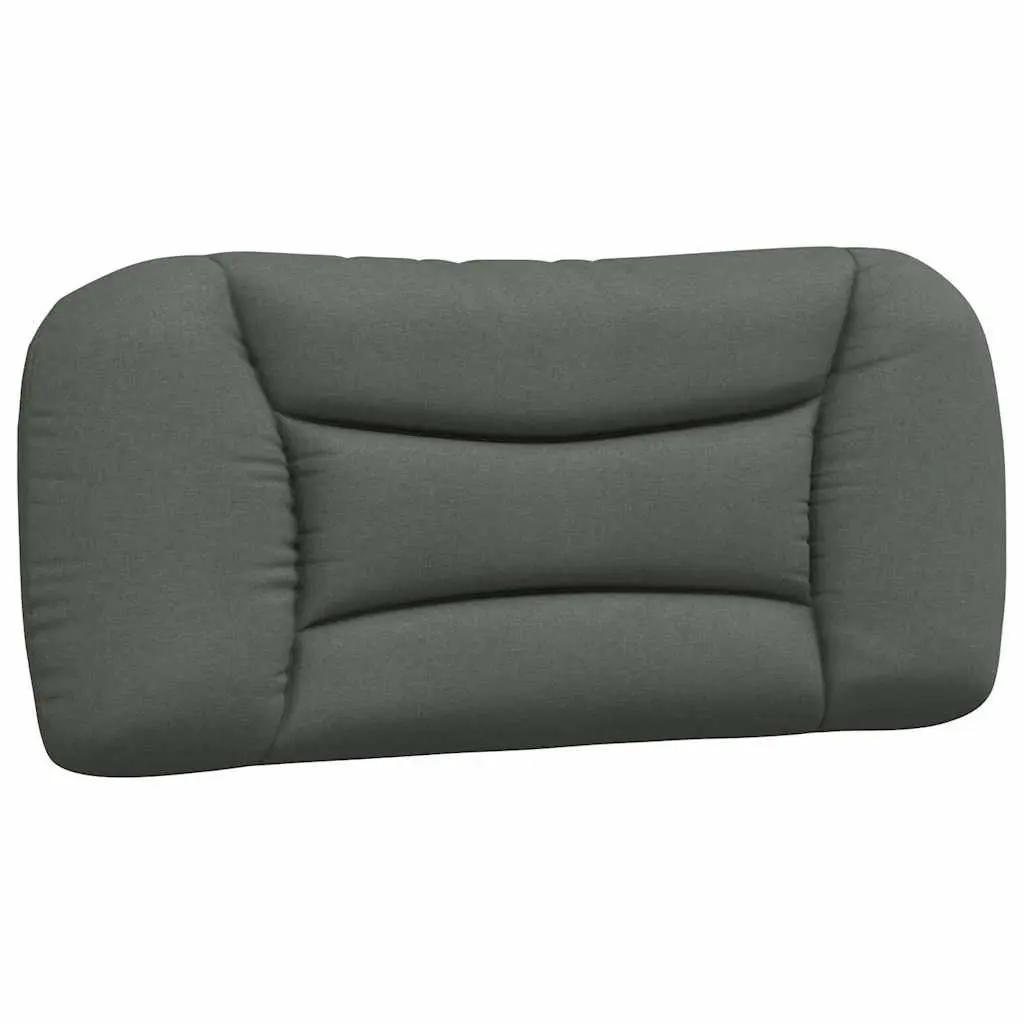 Bed Frame Grey Fabric 90x190 cm Padded Headboard Slatted Base