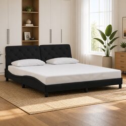 Black Velvet Bed Frame 180x200 cm – Quality & Style Combined