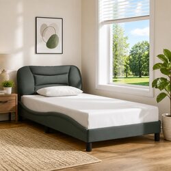 King Single Bed Frame with Foam Headboard Support