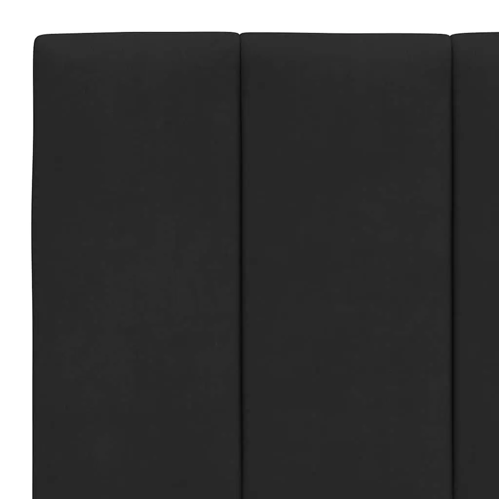 Queen Bed Frame Black Velvet 152x203 cm Upholstered Headboard Plywood Slats