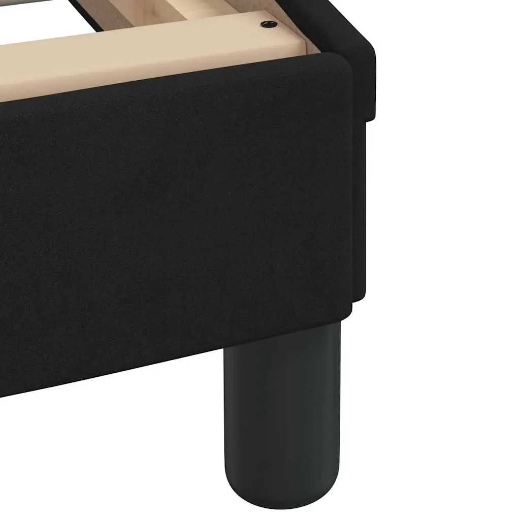 Queen Bed Frame Black 152x203cm Velvet Headboard Plywood Slats