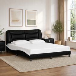 Compact and Stylish Queen Bed Frame with Headboard