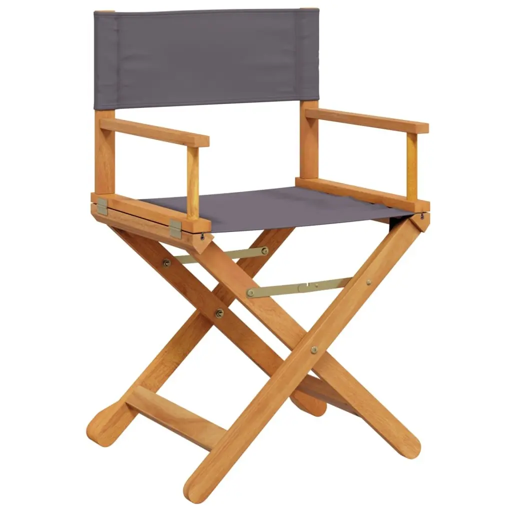 Folding Garden Chairs Set Grey Fabric Portable 6 Piece Outdoor Seating