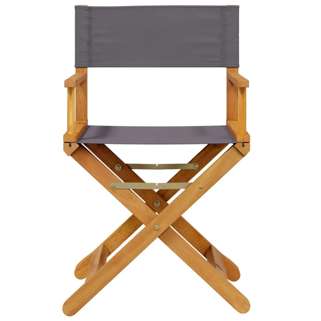 Folding Garden Chairs Set Grey Fabric Portable 6 Piece Outdoor Seating