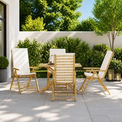 Folding Garden Reclining Chair Set for Leisurely Days