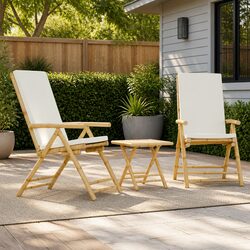 Compact and Stylish 3 Piece Outdoor Bistro Set