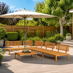 Compact 5-Piece Modular Outdoor Sofa Set