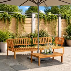 Compact Outdoor Sectional Sofa Set - Two Piece Design