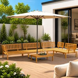 5-Piece Garden Pallet Sofa Set with Solid Acacia Wood