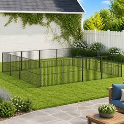 Compact 16-Panel Dog Playpen for Pets