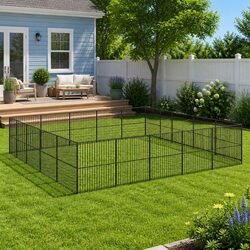 Compact 20-Panel Dog Playpen Made of Steel