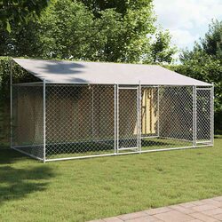 Compact Yet Spacious Dog Cage with Roof 4x2x2m