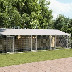 Concise Dog Cage Outdoor Kennel with Roof