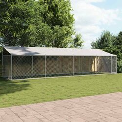 Compact Outdoor Dog Cage with Roof and Door