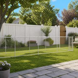Compact and Sturdy Grey Dog Cage for Outdoor Use