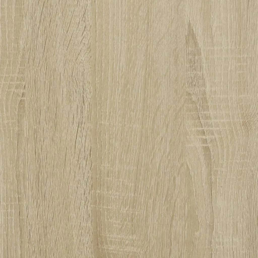 Bed Frame 90x190 cm Sonoma Oak Brown Engineered Wood Slatted Base Modern Design