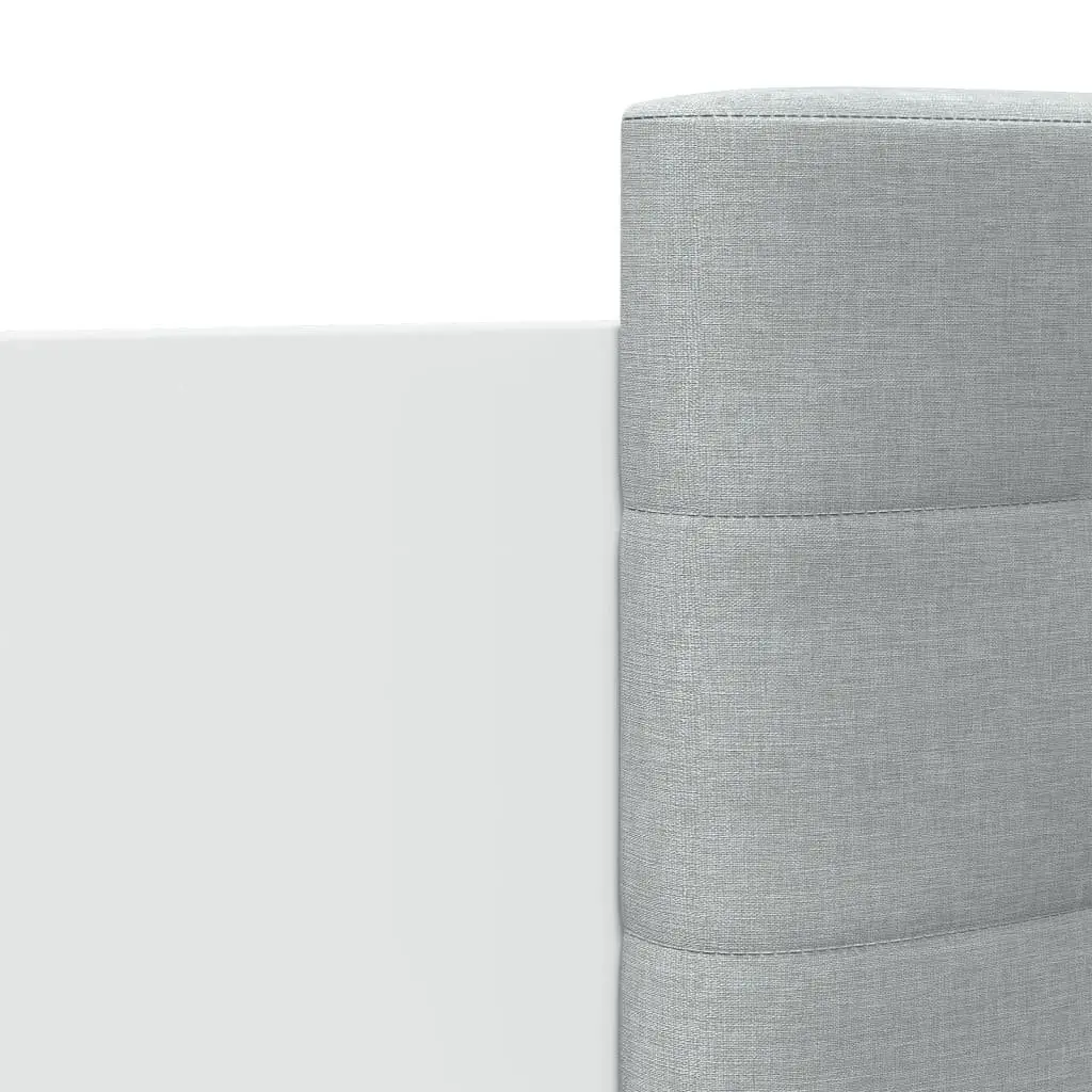 King Bed Frame White 183x203 cm with Headboard Plywood Slats