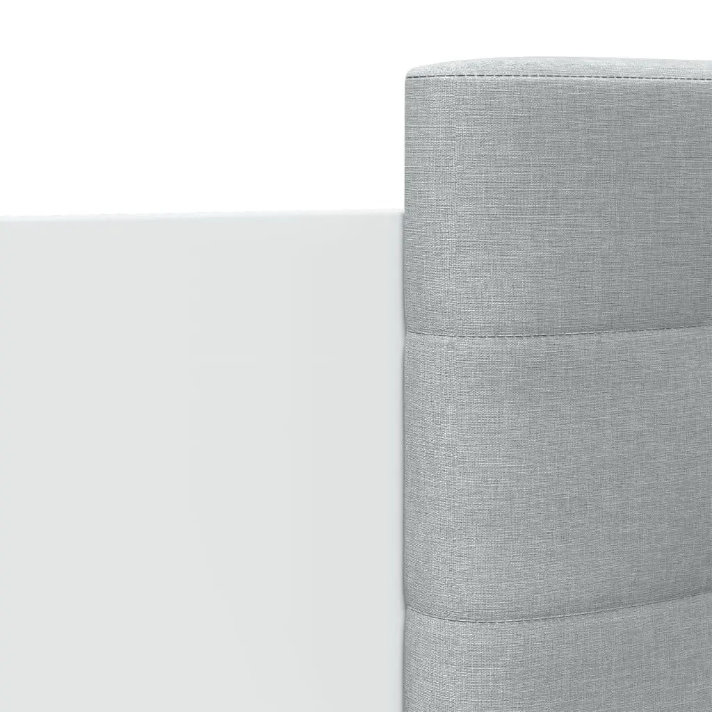 Bed Frame White 90x190 cm with Headboard Engineered Wood Slatted Base