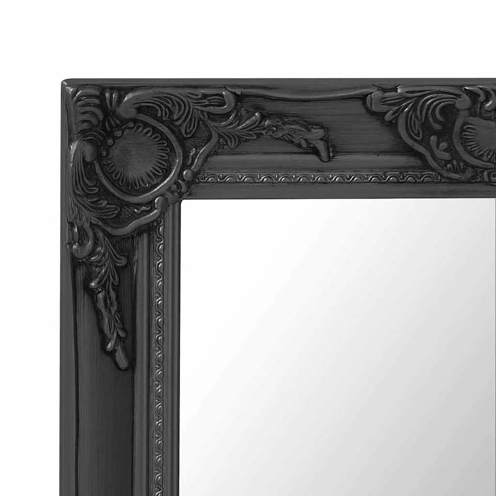 Wall Mirror Black 60x60 cm Baroque Style Decorative Frame