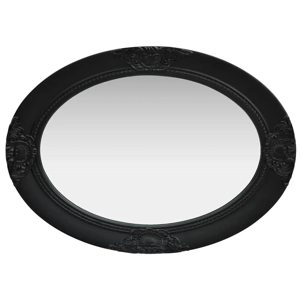 Wall Mirror Black 50x70 cm Baroque Style Ornate Frame
