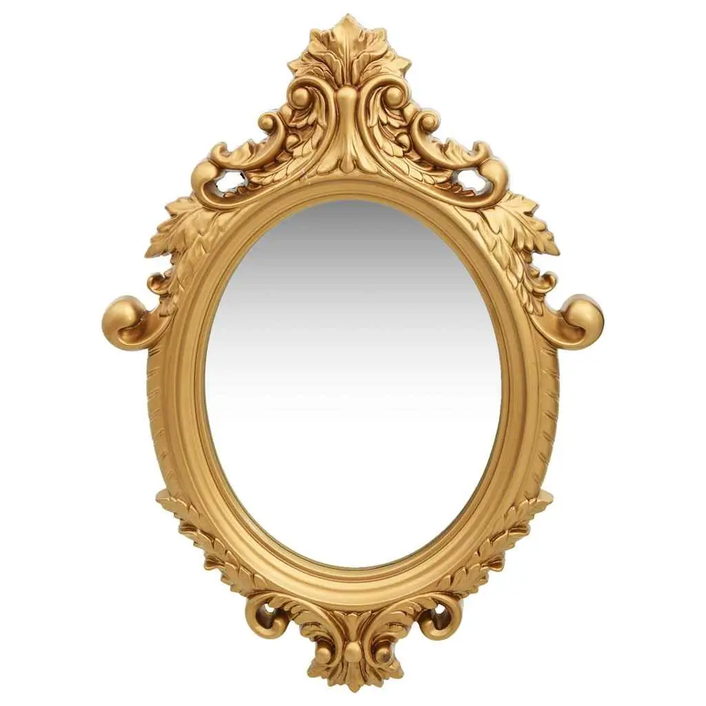 Wall Mirror Gold 56x76 cm Castle Style Ornate Frame