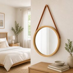 50cm Gold Round Wall Mirror