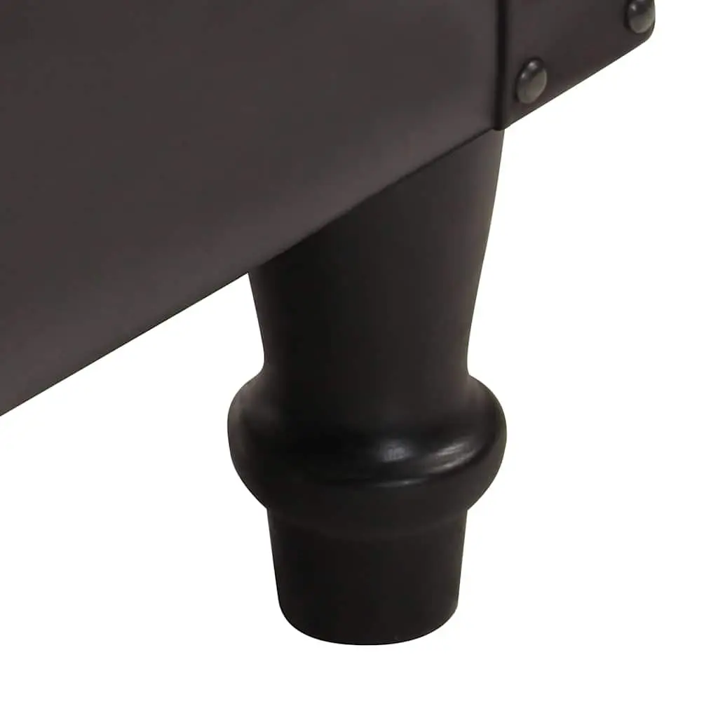 Black Tub Chair Solid Mango Wood Legs Curved Armrest Padded Seat