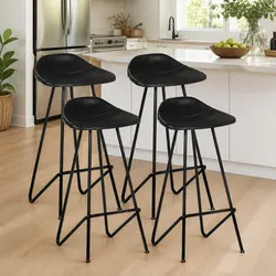Compact Set of 4 Stylish Bar Stools
