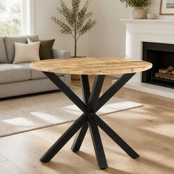 Concise Brown Wooden End Table - 68x68x56 cm