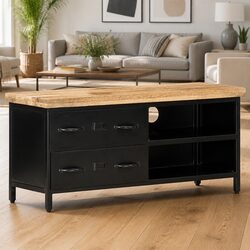 Mango Wood TV Cabinet - Strong and Stylish Storage