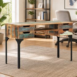 Solid Wood Desk with Ample Storage