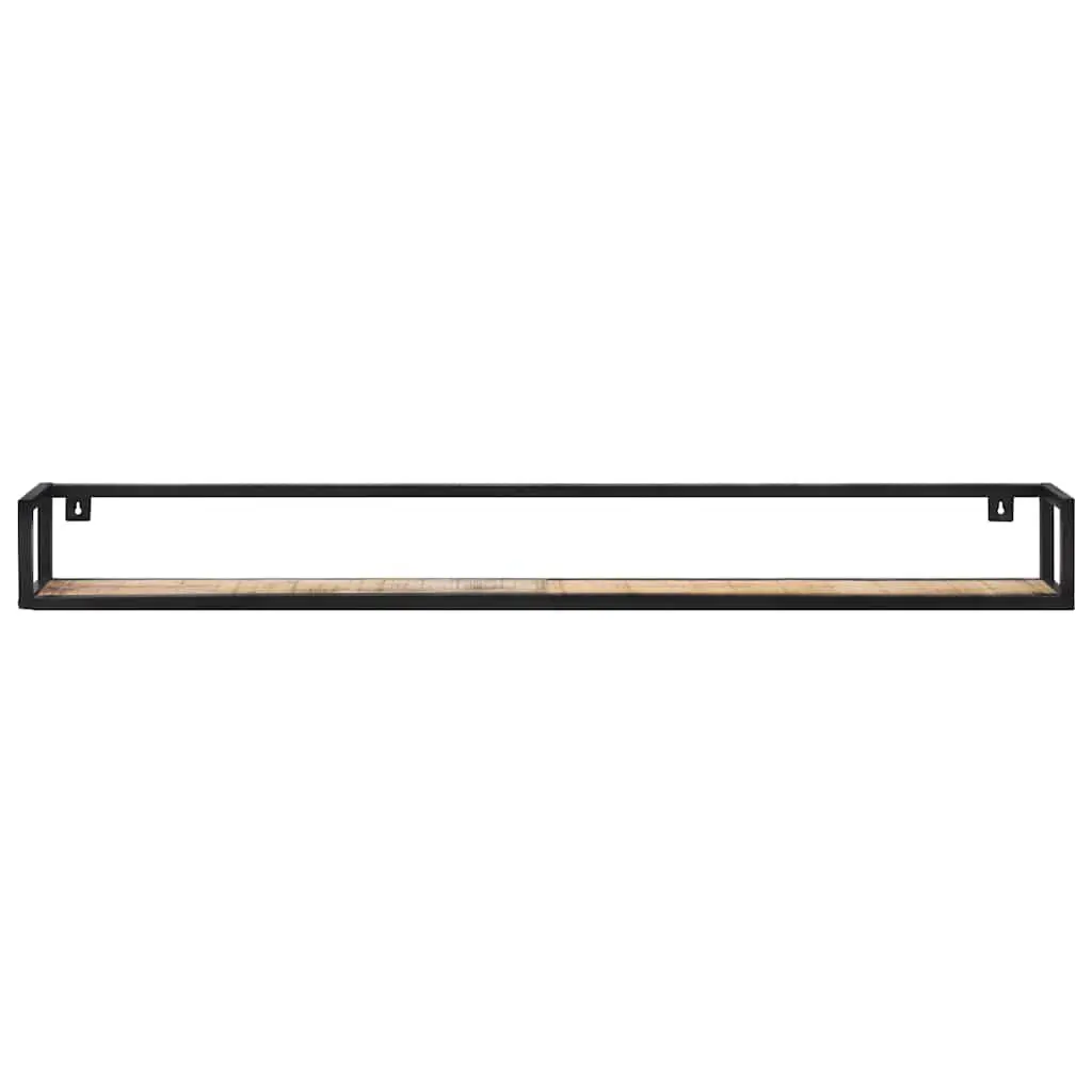Wooden Wall Shelves Brown 160 cm Industrial Style Floating Shelving 2 Piece