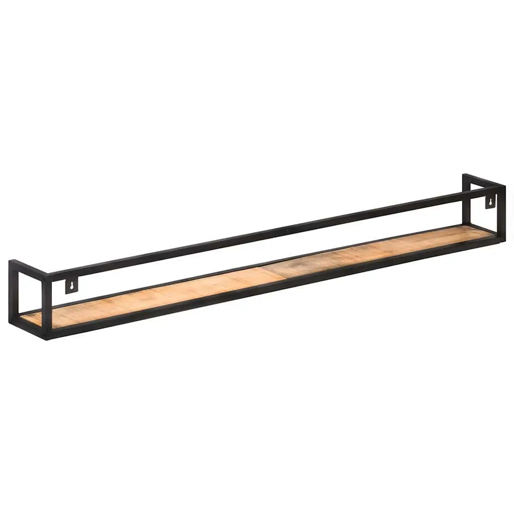 Wooden Wall Shelves Brown 160 cm Industrial Style Floating Shelving 2 Piece