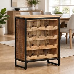 Compact Wine Cabinet for 16 Bottles, Sturdy Design