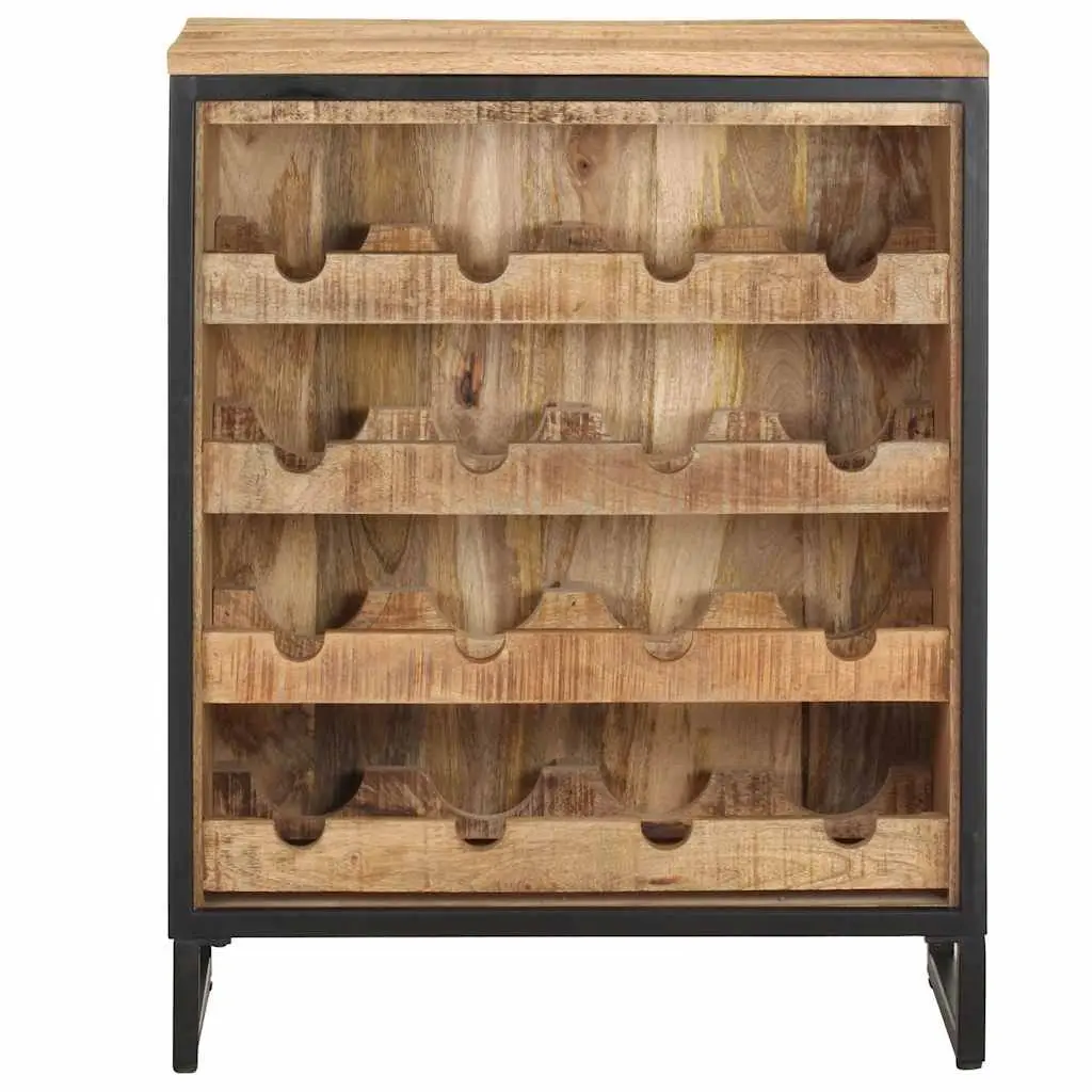 Wine Cabinet Brown 62x33x78.5 cm Solid Mango Wood Storage Display Holder