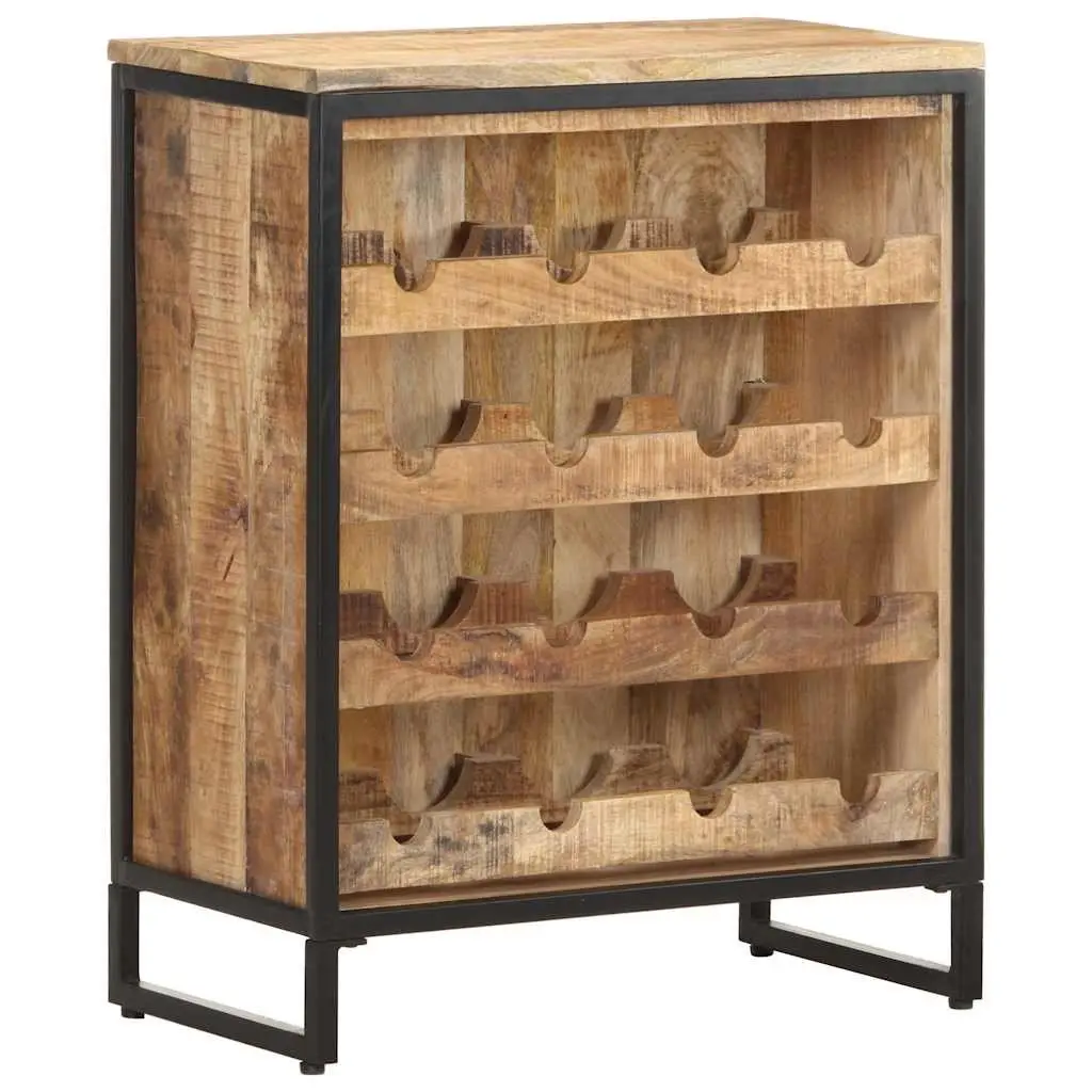Wine Cabinet Brown 62x33x78.5 cm Solid Mango Wood Storage Display Holder