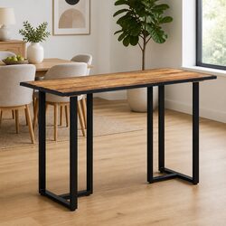 Sleek and Sturdy 120 cm Rough Mango Wood Dining Table