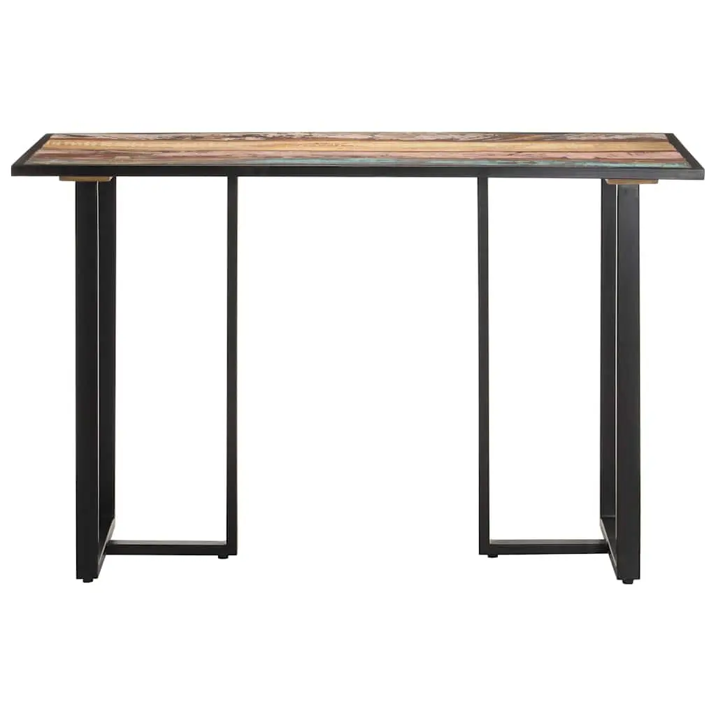 Dining Table Multicolour 120 cm Solid Reclaimed Wood Industrial Style