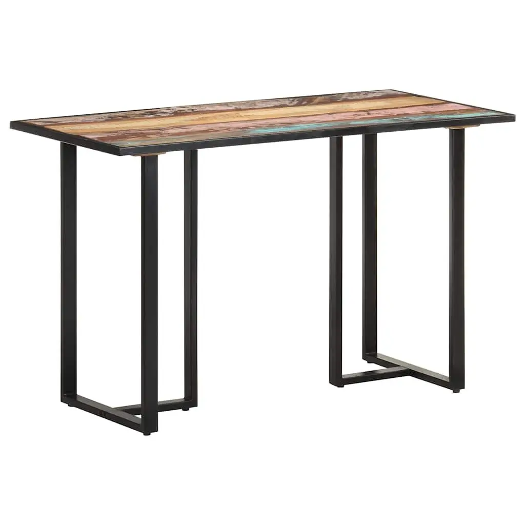 Dining Table Multicolour 120 cm Solid Reclaimed Wood Industrial Style