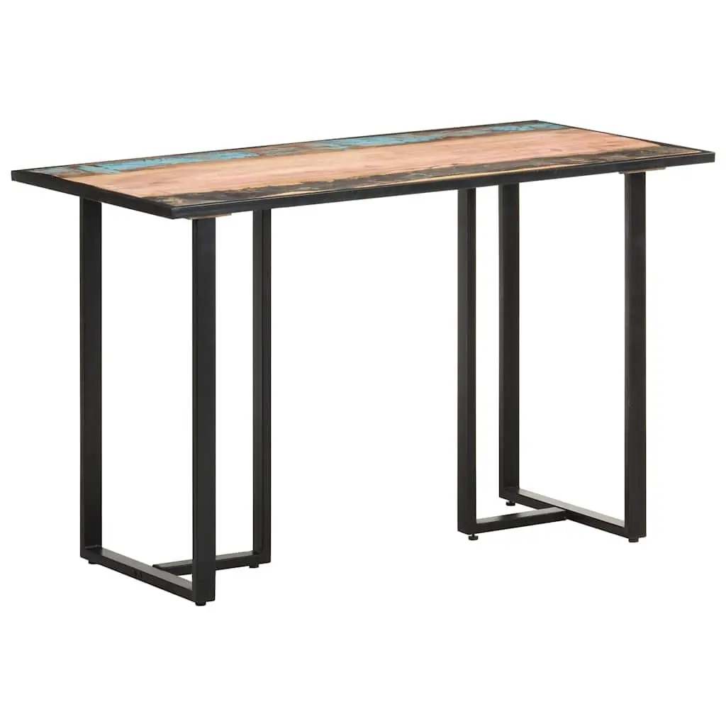 Dining Table Multicolour 120 cm Solid Reclaimed Wood Industrial Style