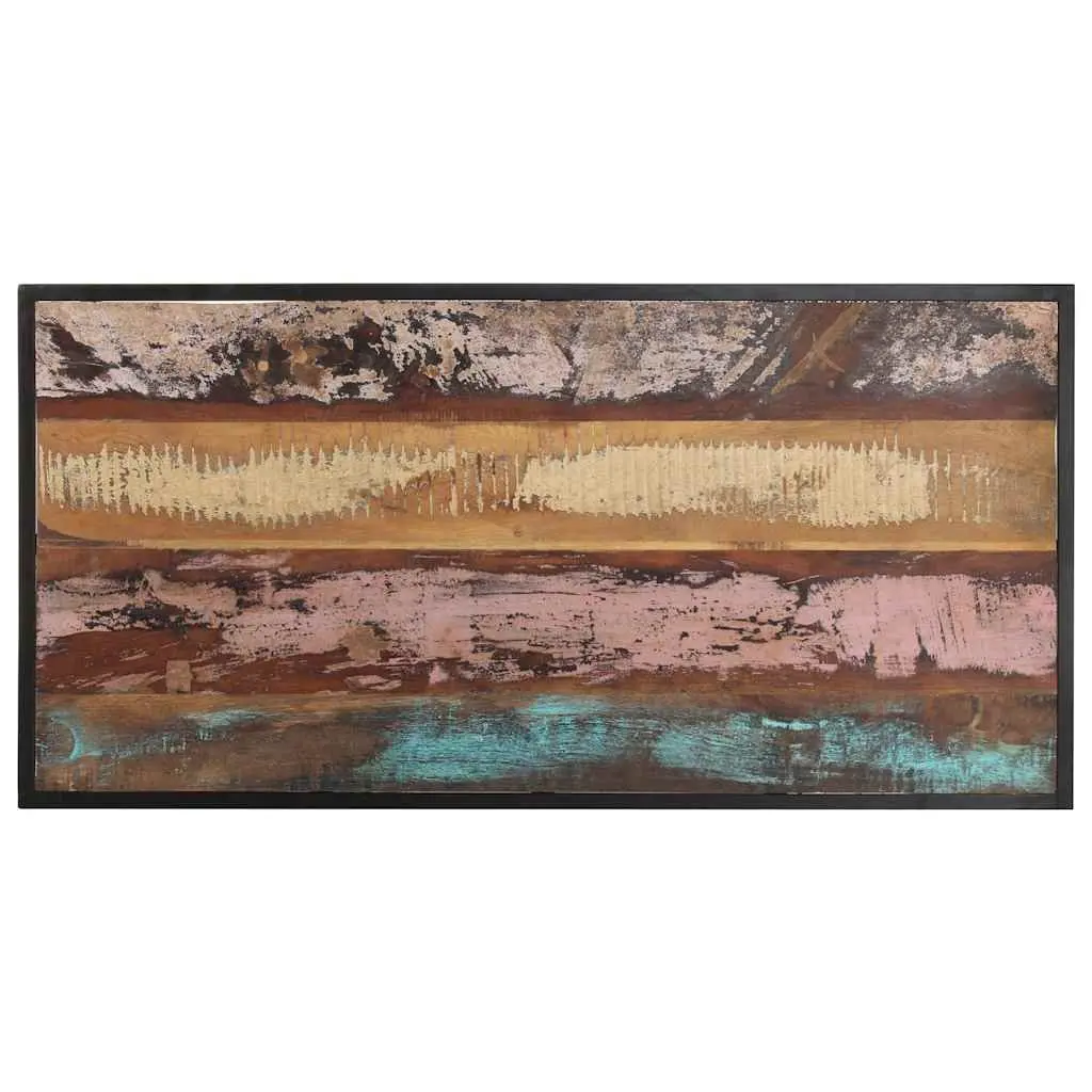 Dining Table Multicolour 120 cm Solid Reclaimed Wood Industrial Style