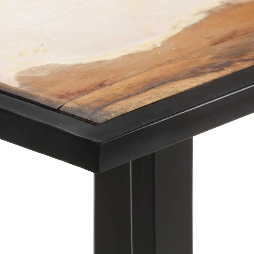 Dining Table Multicolour 120 cm Solid Reclaimed Wood Industrial Style